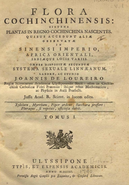 Sách "Thực vật Đàng Trong " và chữ Quốc ngữ thế kỷ XVIII theo cách ghi của João de Loureiro